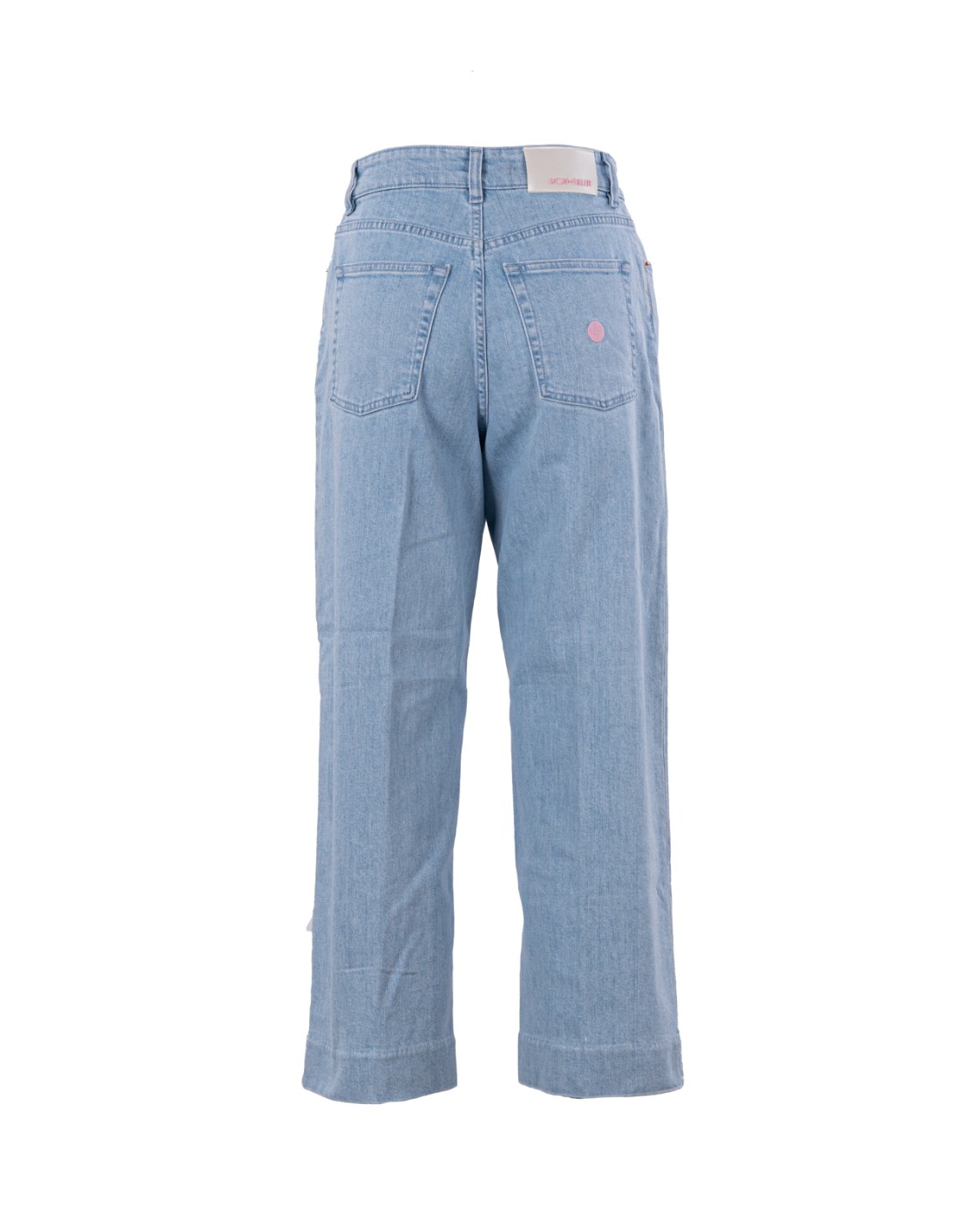 shop DON THE FULLER  Jeans: Don The Fuller denim "Stoccarda".
Vestibilità ampia e corta.
Lavaggio azzurro.
Abbottonatura con bottoni dorati, targhetta in pelle rosa, puntino rosa.
Composizione: 98% cotone organico 2% elastan riciclato.
Made in Italy.. STOCCARDA DTF-D number 2579679